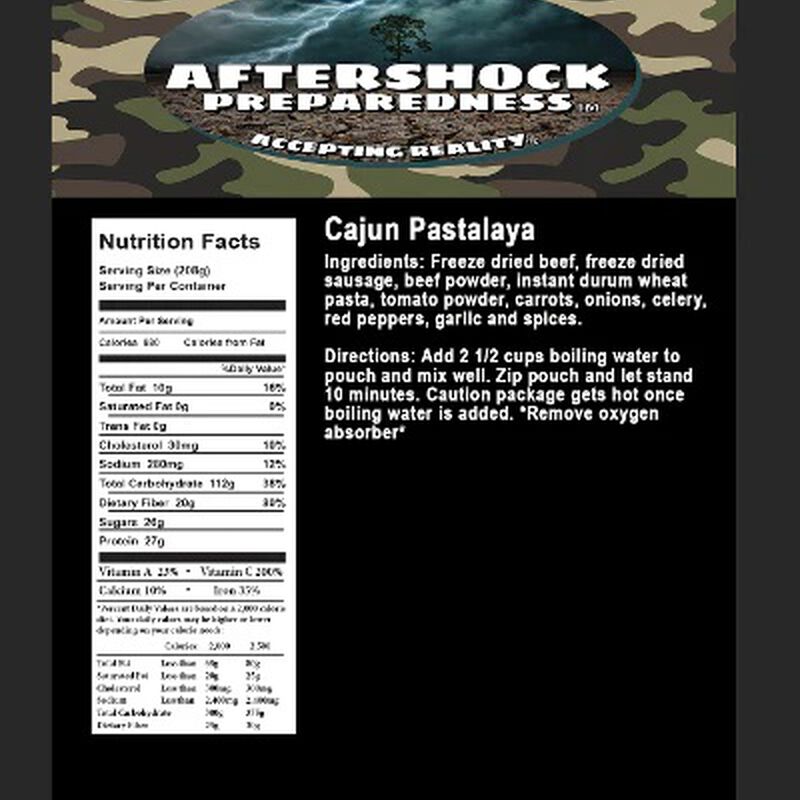 Cajun Pastalaya | 1 Pouch | Aftershock Preparedness, , large image number 1